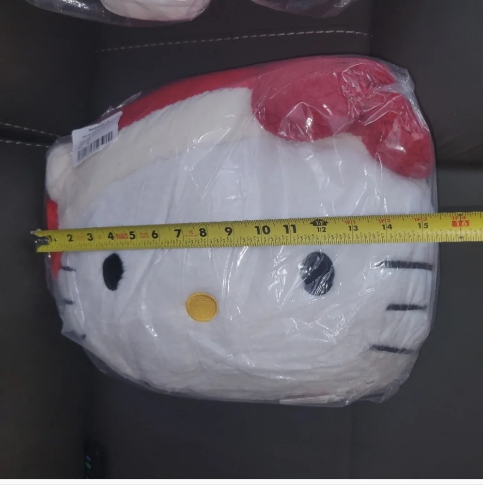 Hello Kitty White and Red Stuffed Animal Plush Decorative Pillow